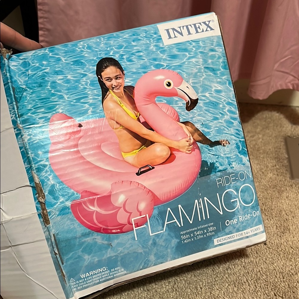 Intex Pink Flamingo Ride-On
